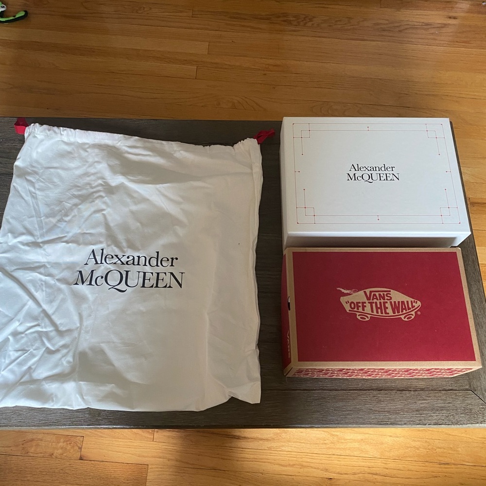 Alexander McQueen Shoe Box and dust bags sold with Various Shoe Boxes